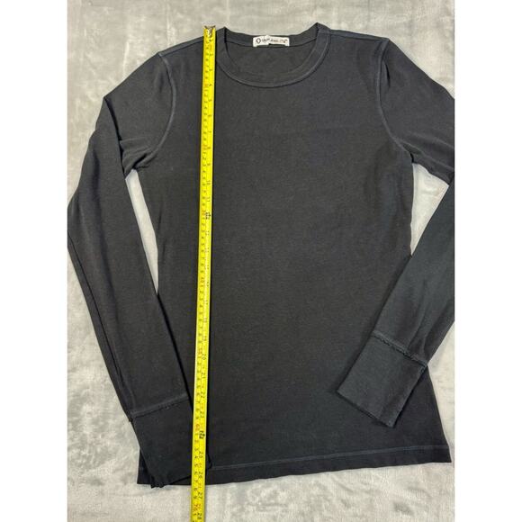 Crown Jewel Black Long Sleeve Crewneck Tee Women’s Small USA Made Supima Modal - Picture 5 of 9
